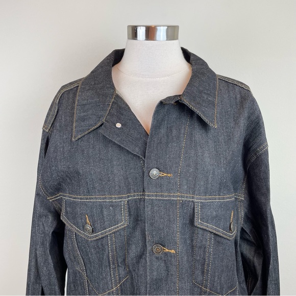 Member's Property Dark Denim Button Front Jean Jacket Men Size 2XL Casual - Picture 4 of 6
